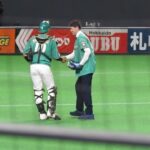 ＜2019.5.8オリックス戦＞レバンガ北海道・折茂武彦選手兼代表の始球式