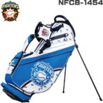 北海道日本ハムファイターズ NFCB-1454 スタンド キャディバッグ 9.5型　ホワイト×ブルー　【レザックス/オフィシャルゴルフグッズ】