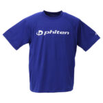 大きいサイズ メンズ Phiten RAKU シャツ SPORTS ドライメッシュ 半袖 Tシャツ ロイヤルブルー × ホワイト 1178-9540-5 3L 4L 5L 6L 8L